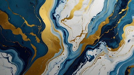 Wall Mural - marble abstract red white gold black blue