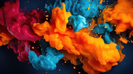 Wall Mural - Colorful splattering paint - HD Wallpaper  