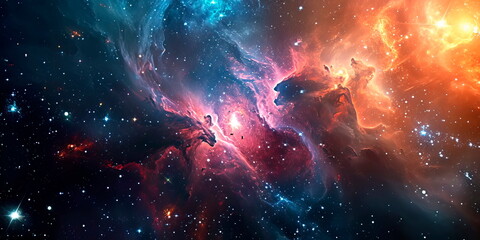 Wall Mural - magic color galaxy. infinite universe and starry night.