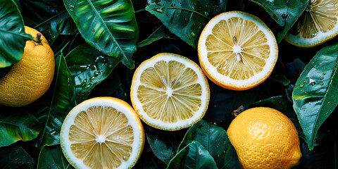 Canvas Print - Lemons close-up