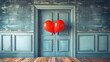 © Kaleem - A room with open doors and heart-shaped balloons entering.