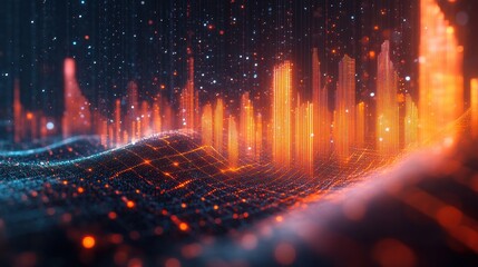 Wall Mural - SEO Success Unleashed: Transformative Digital Marketing Analytics in Abstract Surrealism