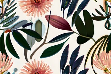 Wall Mural - Serene Botanical Arrangement Generative AI