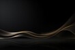 © hfwstudio - Abstract black and gold wavy background.