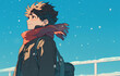 © Lemonade - 冬の空を見上げる男子生徒