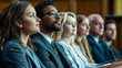 © john - Group of jurors sitting together in jury box during trial