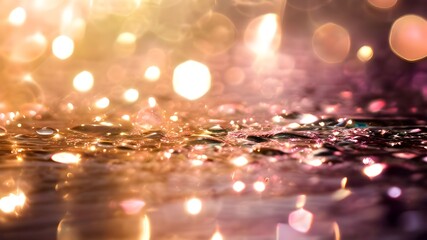 Wall Mural - Glitter bokeh background unfocused shimmer sparkle crystal droplets wallpaper