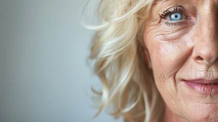 Canvas Print - The Elderly Woman's Face