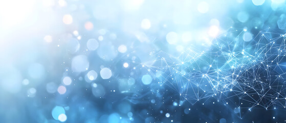 Wall Mural - abstract blue background with glowing lights and intricate patterns, ideal for technology, digital a