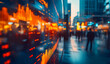 © Earny - Urban setting with glowing stock market data, capturing the essence of financial technology and bustling city life.