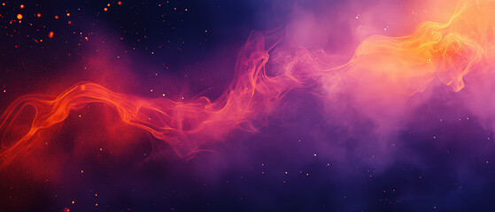 Wall Mural - A purple and orange space background with a long red line