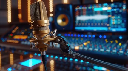 Sticker - The Golden Studio Microphone