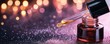 © DigitalArt - Close-up of essential oil dropper bottle with shimmering background, perfect for wellness and beauty themes.