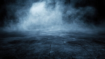 Wall Mural - dark, fog, black, background, light, empty, floor