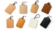 © top images - a set of tags with leather tags