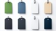 © top images - a set of blank tags with a black and white tag