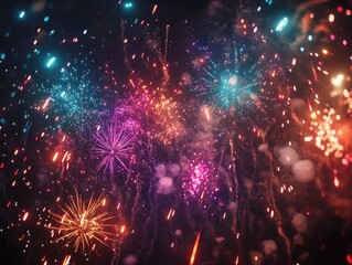 Wall Mural - Fireworks in the Sky