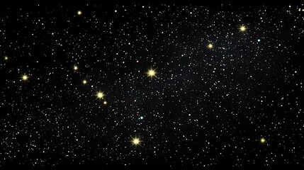 Black background, night sky with stars sparkling