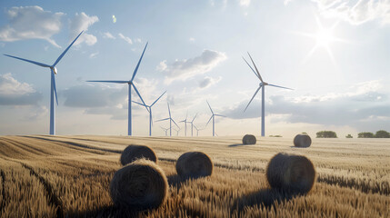 Wind Turbines in Wheat Fields