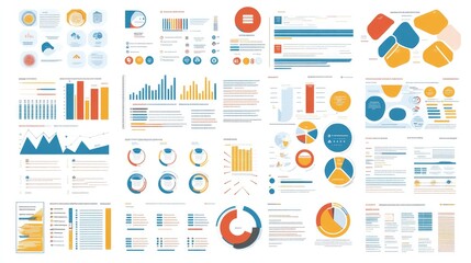 Set of editable infographic templates with clean and modern designs, isolated on a white background