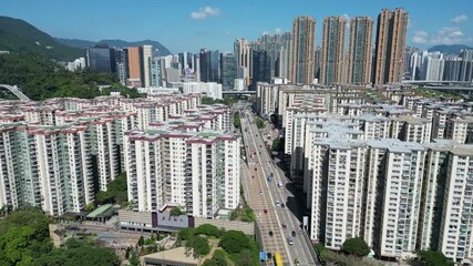 Wall Mural - Aug 3 2024 Kowloon, HK Mei Foo Sun Chuen private housing estates