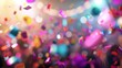© KKC Studio - 3D rendered confetti falling over a lively crowd, vibrant celebration