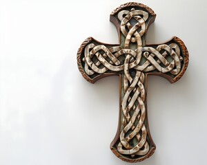 Ornate Celtic Cross with Intricate Knotwork Design