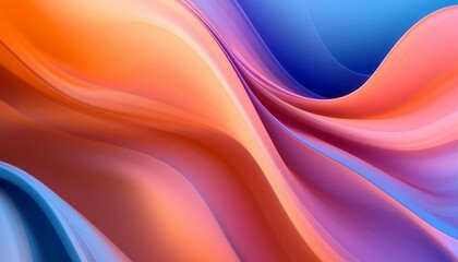 Wall Mural - fluid abstract background with colorful gradient 2d illustration of modern movement