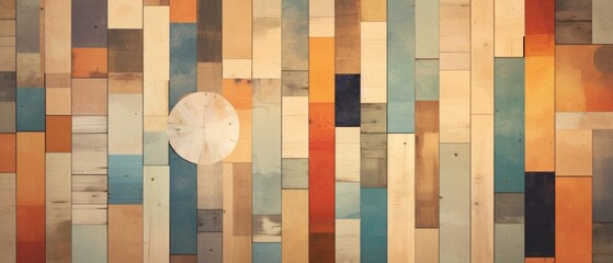 Canvas Print - Reclaimed Wood Material Structure Background - Generative AI