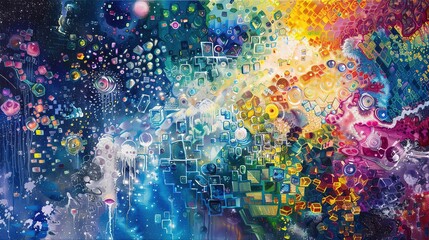 Wall Mural - Abstract Cosmic Painting