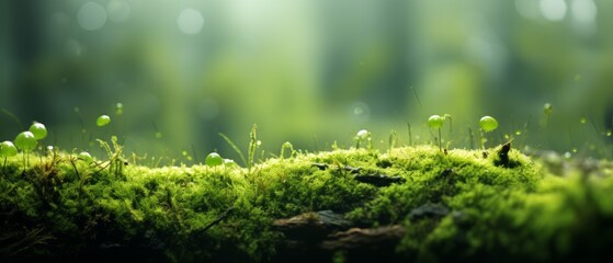 Poster - Moss Material Structure Background - Generative AI