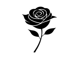 Modern Rose Silhouette Art: Versatile Vector Graphics for Creative Projects