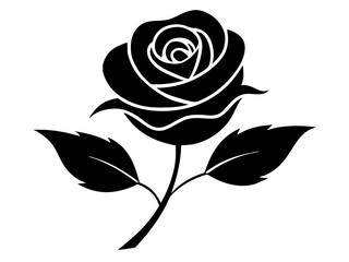 Modern Rose Silhouette Art: Versatile Vector Graphics for Creative Projects