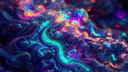 Poster - abstract background with bubbles