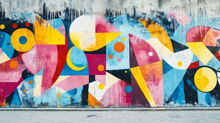 Poster - Colorful Geometric Graffiti Wall Art.