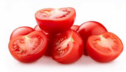 Wall Mural - pile of fresh tomatoes cut out