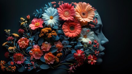 Flower Brain: A Technological Creation of a Clean and Beautiful Open Mind Concept
