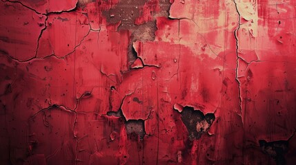 red color horror background, world cup old wall themed background concept, peeling wall surface with scratches on old wall