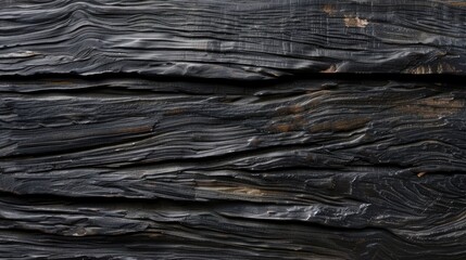 Wall Mural - black wood texture with natural striped pattern for background