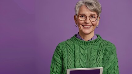 Wall Mural - The smiling senior woman