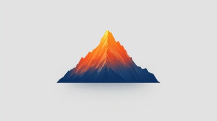 Canvas Print - Vibrant Mountain Illustration with Gradient Colors