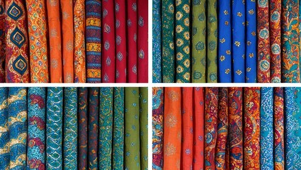 Poster - colorful fabric background