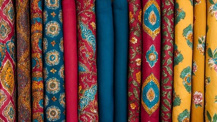 Canvas Print - colorful fabric background