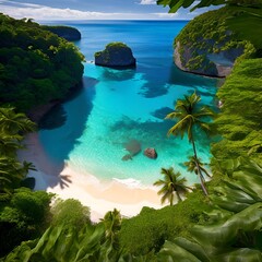 tropical island in the sea