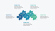 © Budypiasa - Modern infographic template with 5 options. Business presentation design with puzzle illustration.