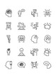 © kornkun - set of stress icons, unhappy mood, anxiety