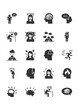 © kornkun - set of stress icons, unhappy mood, anxiety