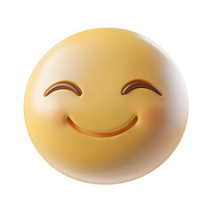 Slightly smiling face emoji isolated