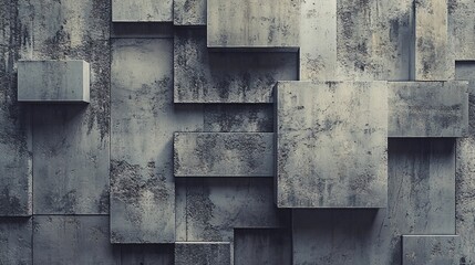 abstract brutalist design with raw material look and minimal colors