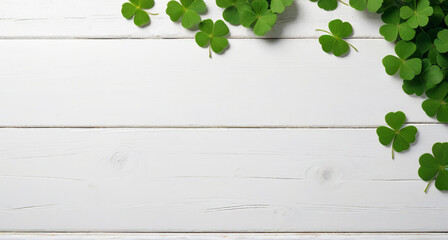 leaves on wooden background